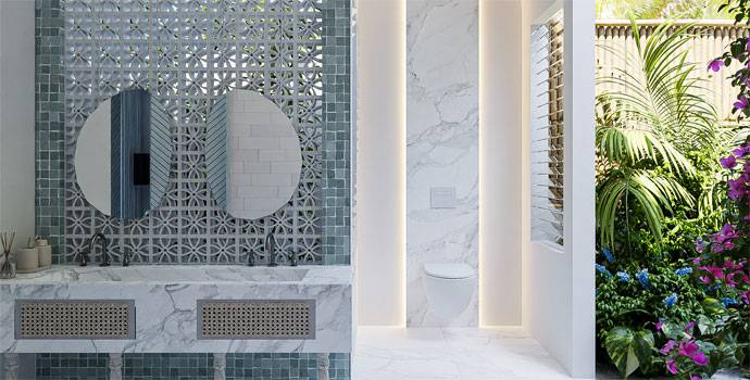 Badezimmer,, Sunset Beach Pool Suite, Malahini Kuda Bandos