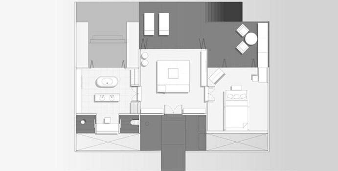 Grundriss, Sunset Water Suite, Lily Beach Resort & SPA