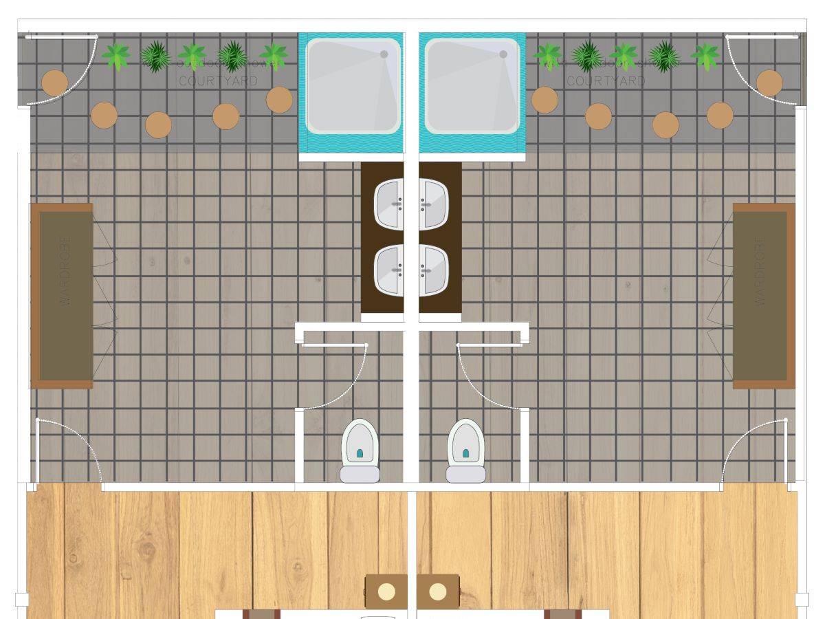 Filitheyo Island Resort, Superior Villa, Grundriss