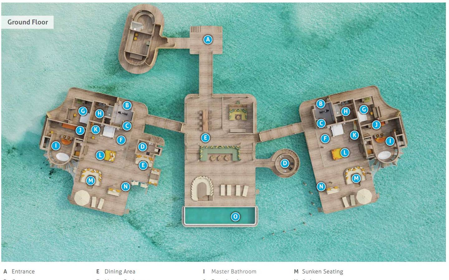 Grundriss, Crusoe Reserve, Soneva Secret