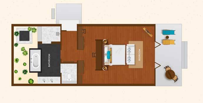 Sunset Beach Villa Floorplan, Atmosphere Kanifushi