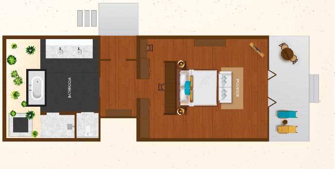 Sunset Deluxe Beach Villa, Floorplan, Atmosphere Kanifushi Maldives 