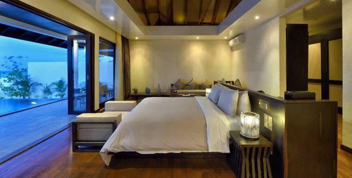 Schlafen, Sunset Pool Villa, Atmosphere Kanifushi Maldives 