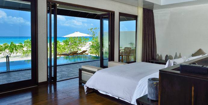 Wohnen, Sunset Pool Villa, Atmosphere Kanifushi Maldives 