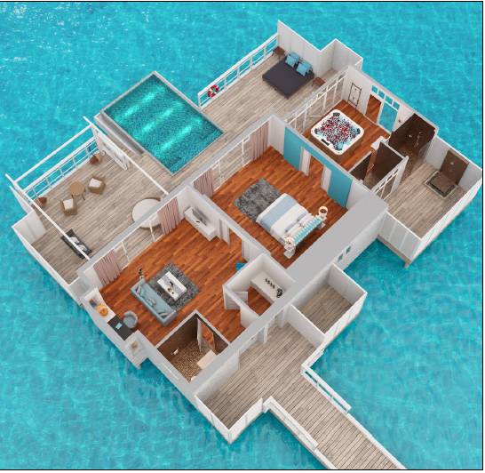NH_Maldives_Kuda_Rah_Resort_Over_Water_Suite_with_Private_Pool_Floor_Plan_1