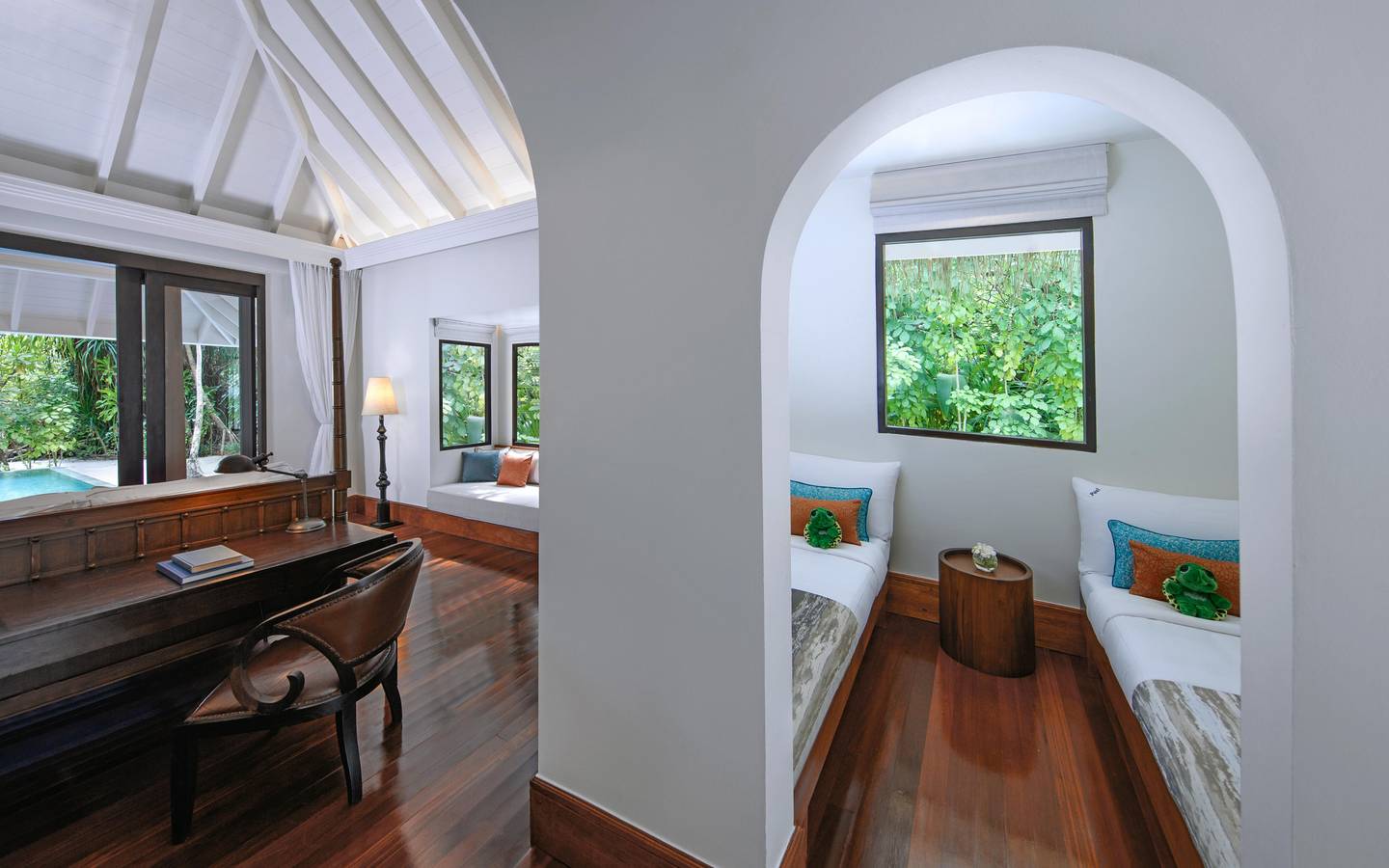 Anantara Kihavah Beach Pool Villas Wohnraum