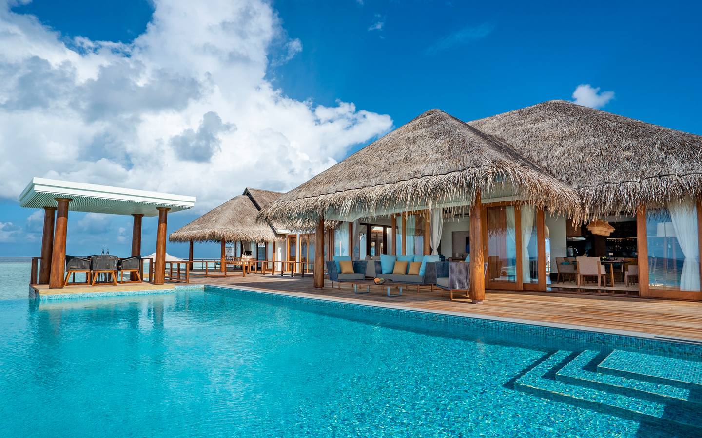 Anantara Kihavah - Pool View Two Bedroom Beach Pool Residence Außenansicht mit Pool