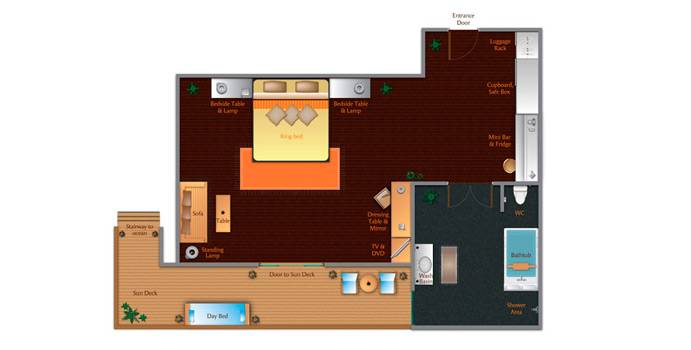 Over Water Bungalow, Grundriss | Anantara Veli Maldives Resort