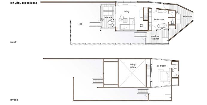 Loft Villa, Grundriss | Cocoa Island by Como