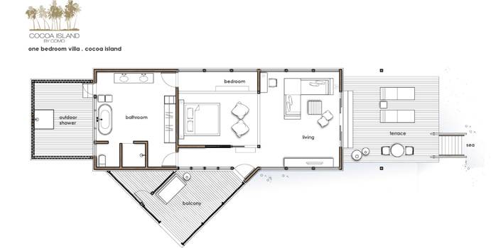 Water Villa mit 1 Schlafzimmer und Pool  | Cocoa Island by Como