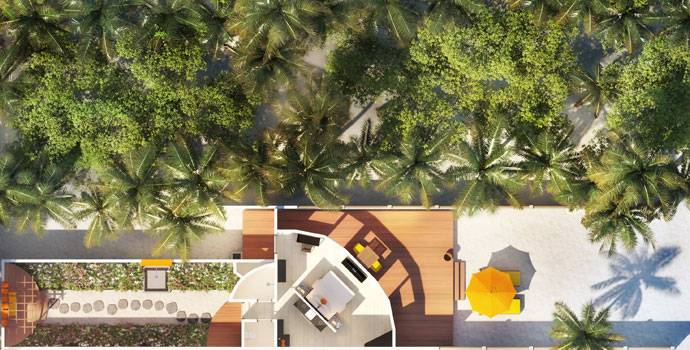 Grundriss, Beachfront Villa, Angsana Velavaru