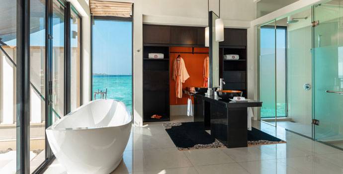 Badezimmer, Deluxe InOcean Two Bedroom Pool Villa, Angsana Velavaru