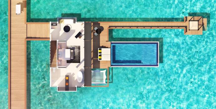 Grundriss, Deluxe InOcean Pool Villa, Angsana Velavaru