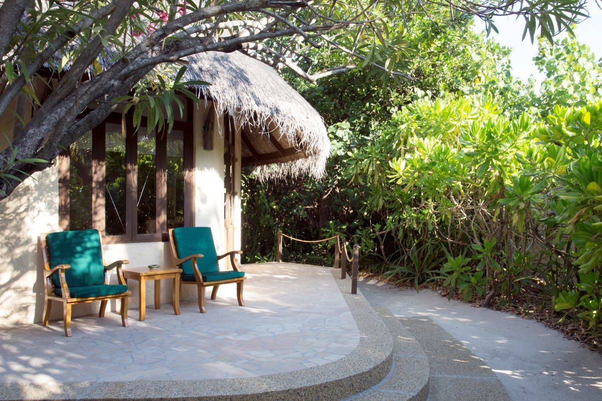 Coco Palm Dhuni Kolhu, Malediven, Sunset Beach Villa, Außenbereich