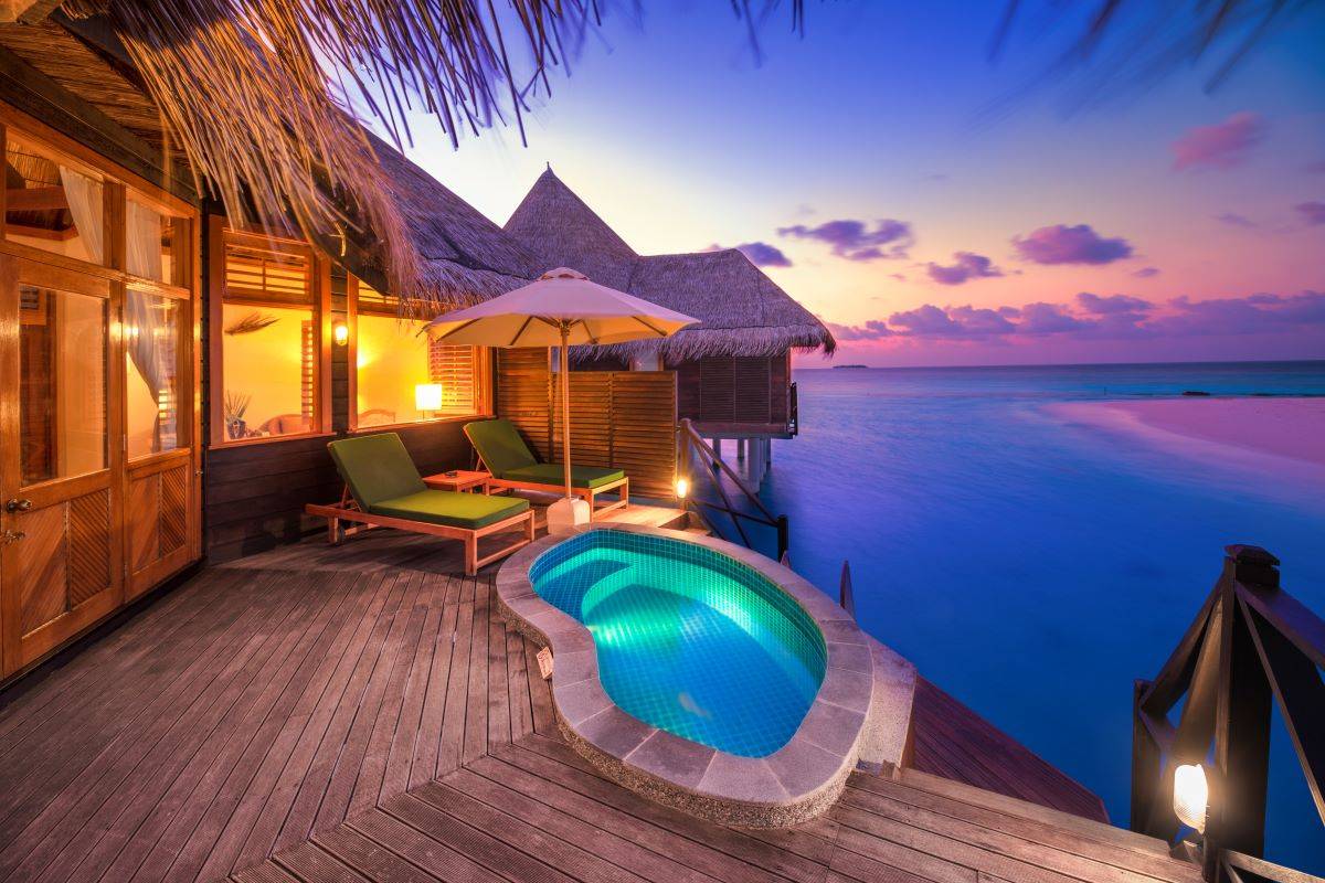 Coco Palm Dhuni Kolhu, Malediven, Sunset Lagoon Villa, Pool