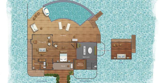 Ocean Residence, Grundriss | Milaidhoo Island, Malediven