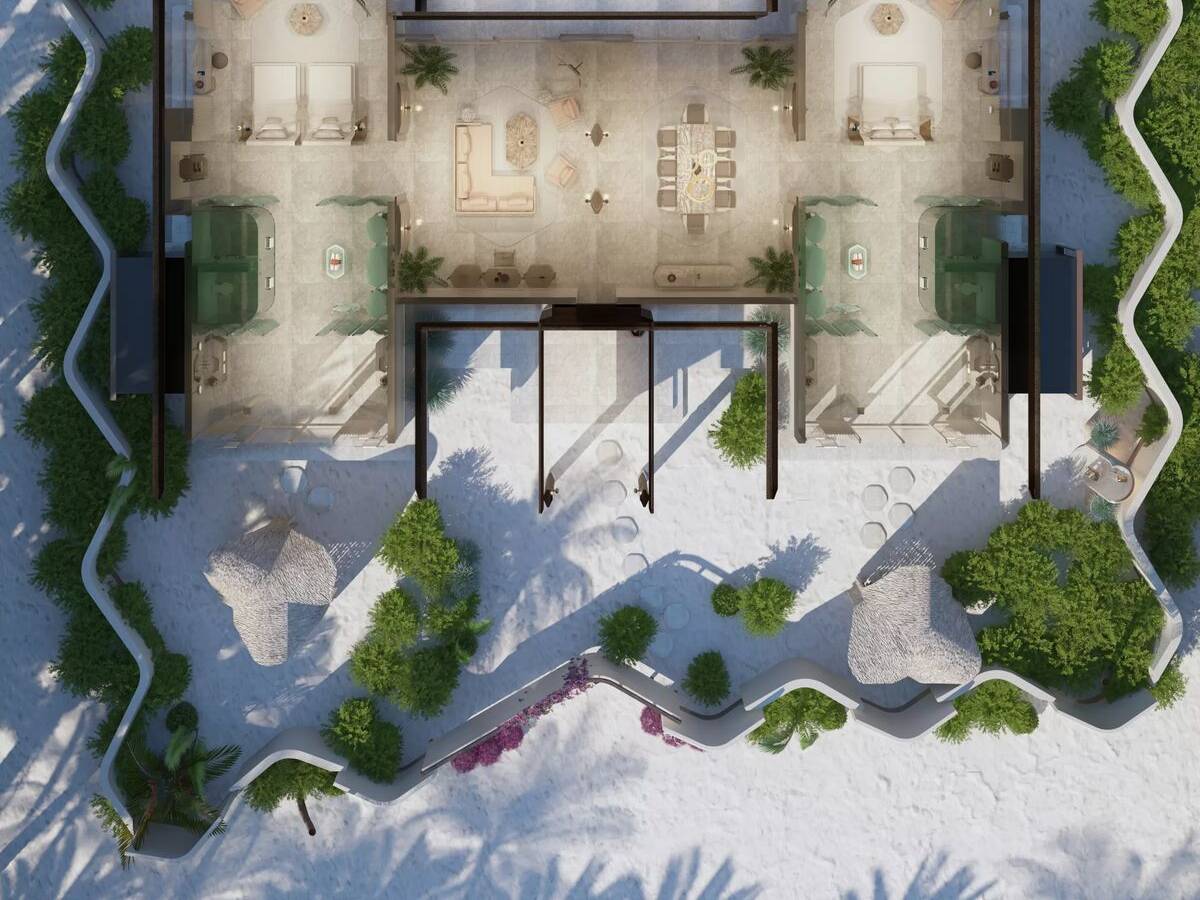 JOALI BEING | Two Bedroom Wellbeing Beach Pool Villa | Floorplan