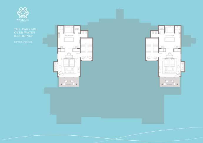 Grundriss OG, The Vakkaru Over Water Residence, Vakkaru Maldives