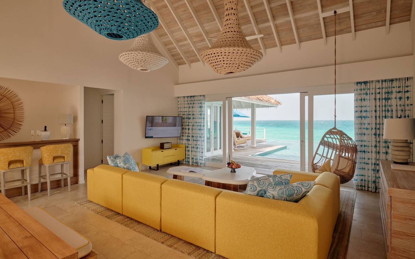 Seaside Finolhu_Two Bedroom Water Villa with Pool_Living