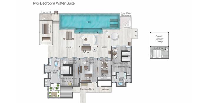 Two Bedroom Sunrise Water Suite, Four Seasons Resort Maldives