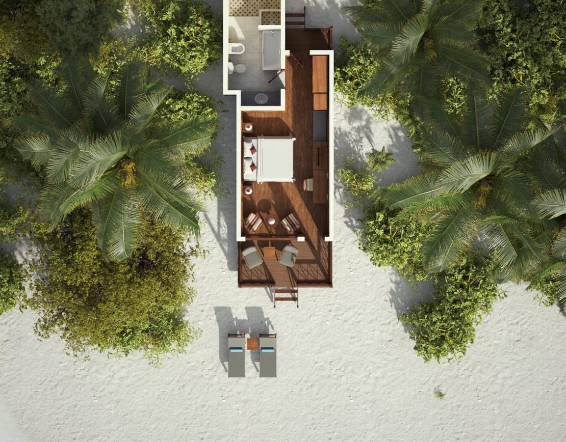 Grundriss, Beach Villa, Royal Island