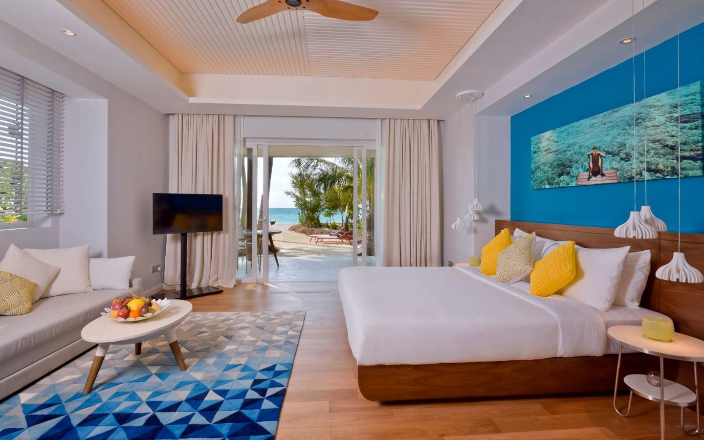 Kandima, Beach Villa with Swirl Pool, Schlafzimmer