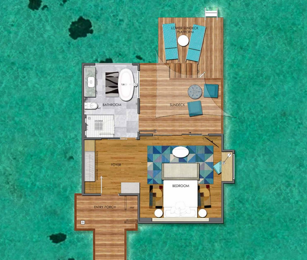 Kandima, Aqua Villa, Grundriss