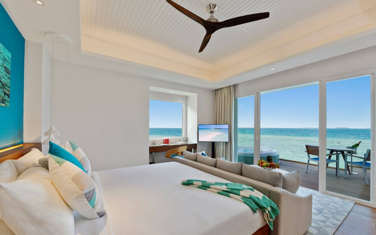 Kandima, Aqua Villa with Swirl Pool, Schlafzimmer