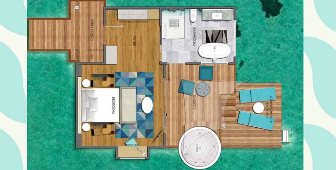 Kandima, Aqua Villa with Swirl Pool, Floorplan