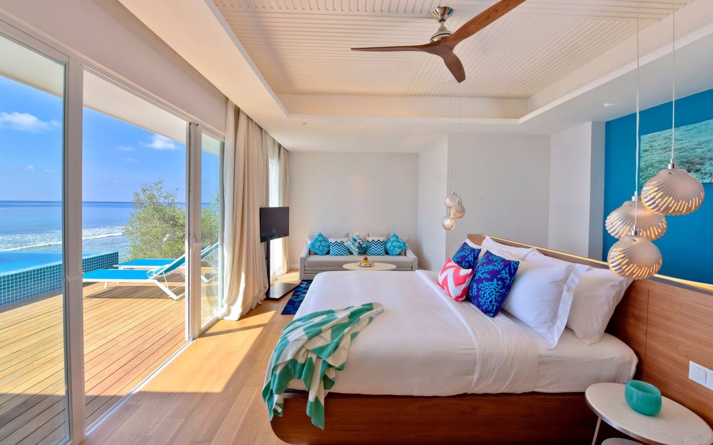 Kandima, Ocean Pool Villa, Schlafzimmer