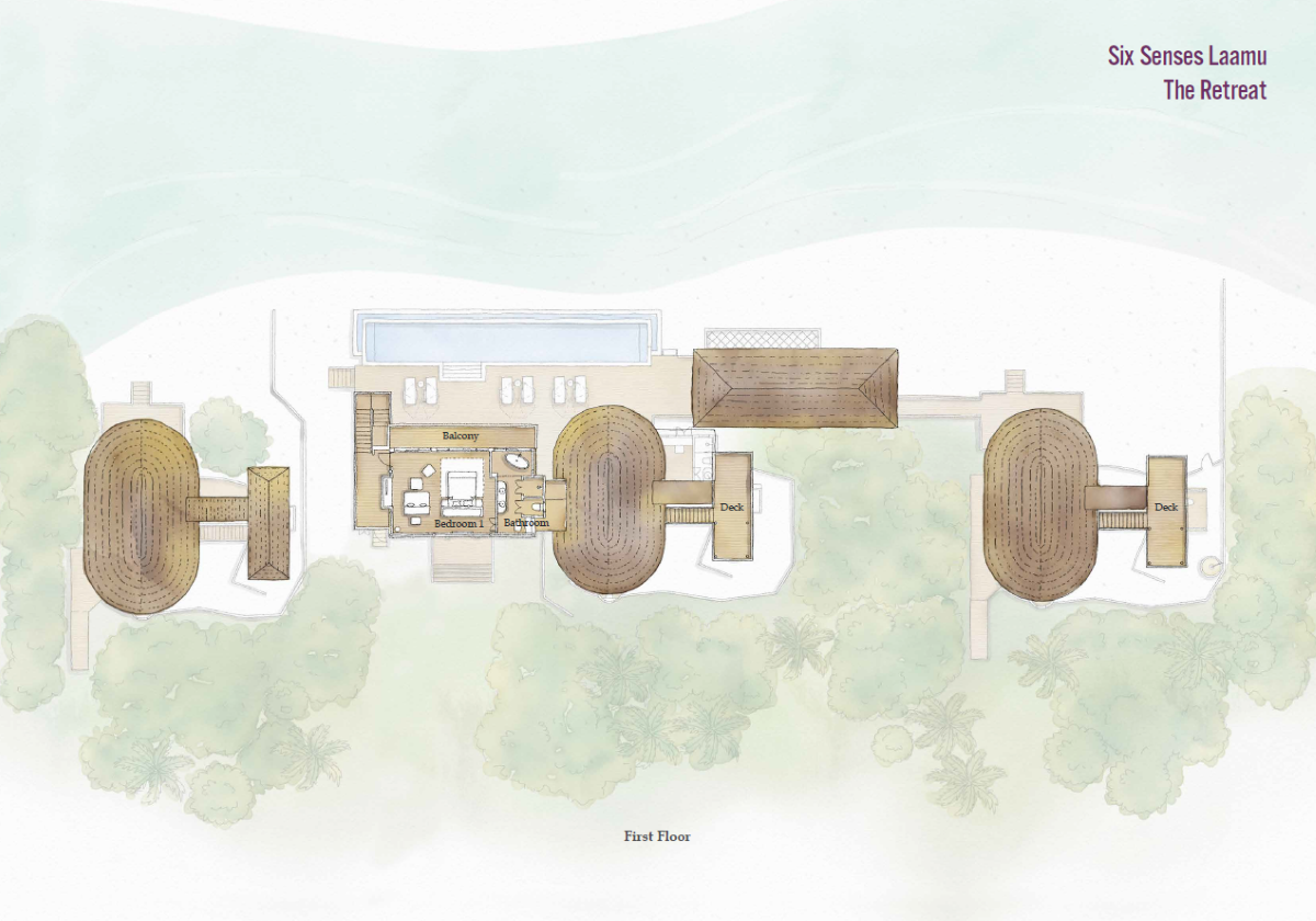 Six Senses Laamu, The Retreat, Grundriss OG 2