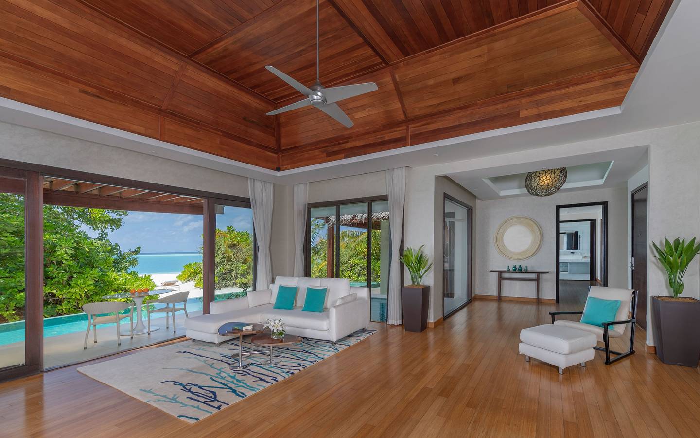 Niyama_Private_Islands_Maldives_Guest_Room_ One Bedroom_Beach_Pool_Pavilion_Living_Room_Beach_View