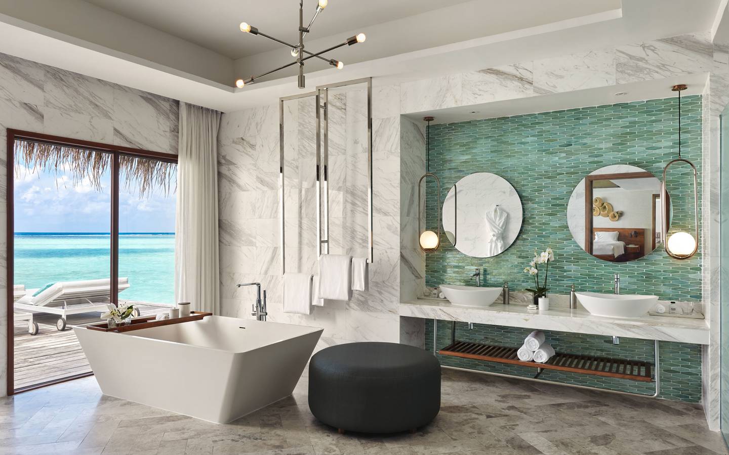 Niyama Private Islands - Two Bedroom Ocean Pool Pavilion Bathroom