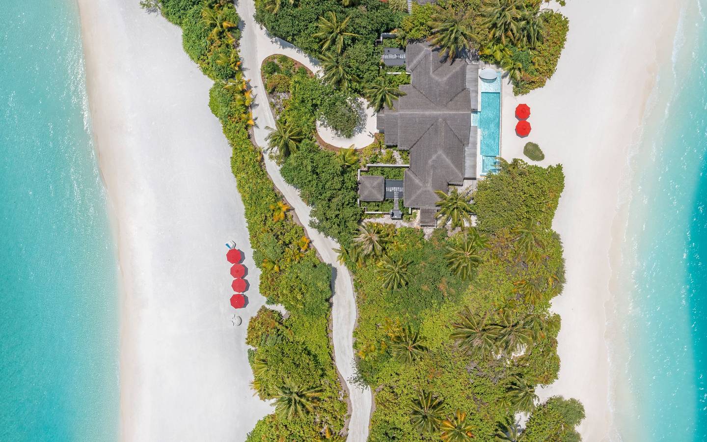 Niyama_Private_Islands_Maldives_Guest_Room_Two_Bedroom_Beach_Pool_Exterior_View_Aerial_Shot