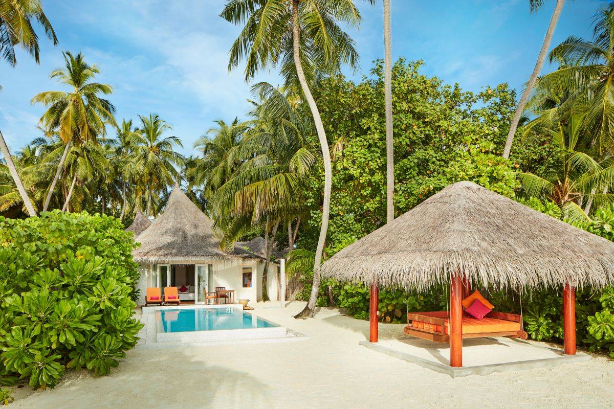 Sun Siyam Vilu Reef, Malediven, Beach Villa with Pool, Außenbereich