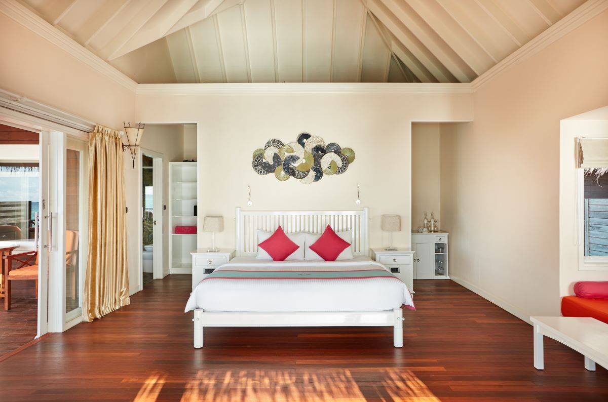 Sun Siyam Vilu Reef, Malediven, Sunset Reef Villa, Schlafzimmer