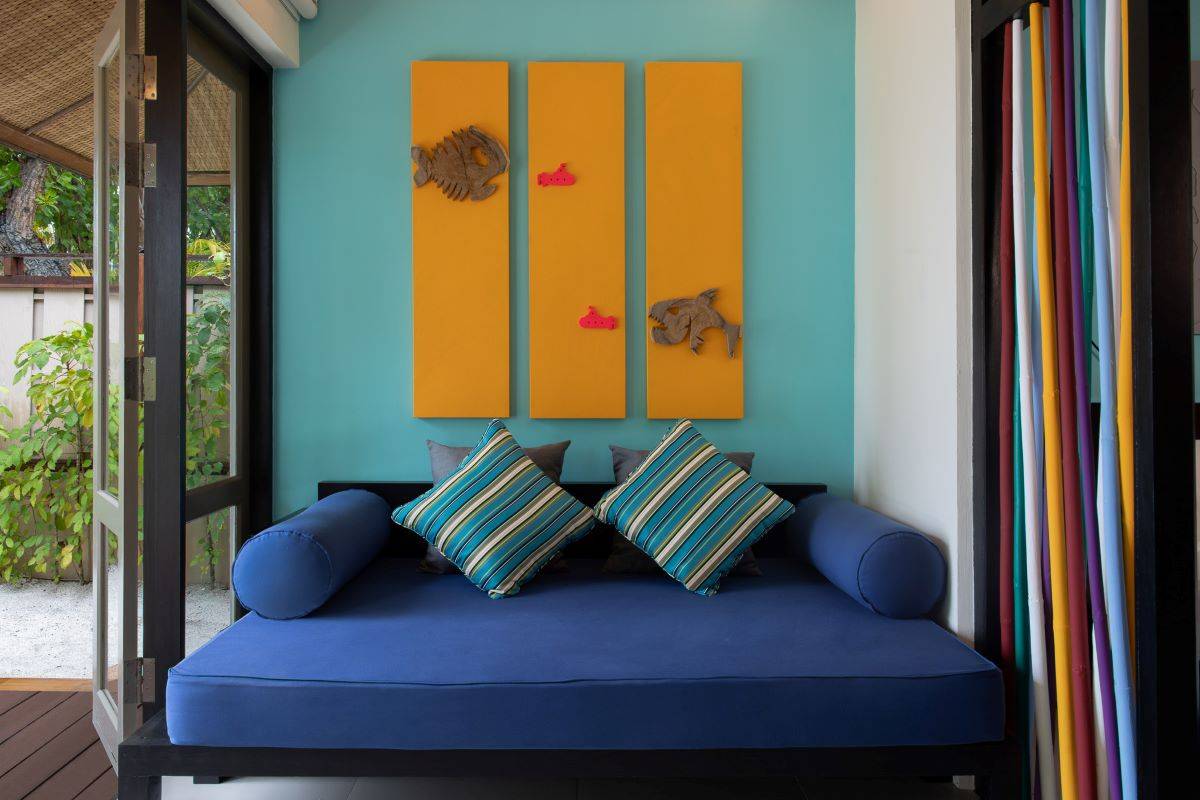 Dhawa Ihuru, Malediven, Beachfront Jet Pool Villa, Wohnbereich