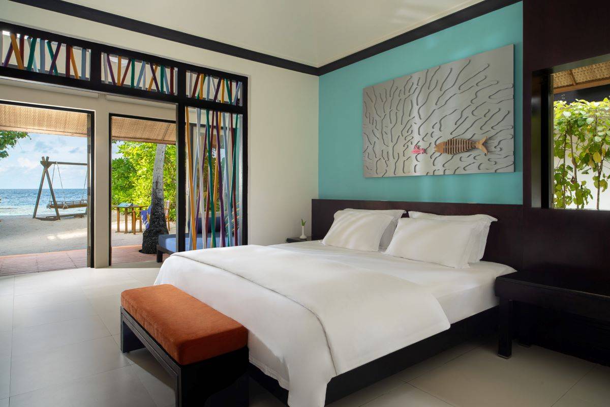 Dhawa Ihuru, Malediven, Beachfront Jet Pool Villa, Schlafzimmer