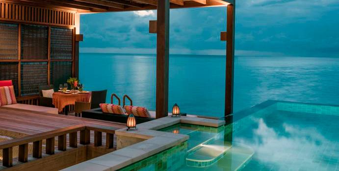 Pool, Sunset Water Villa with Pool, Four Seasons Resort Maldives at Kuda Huraa