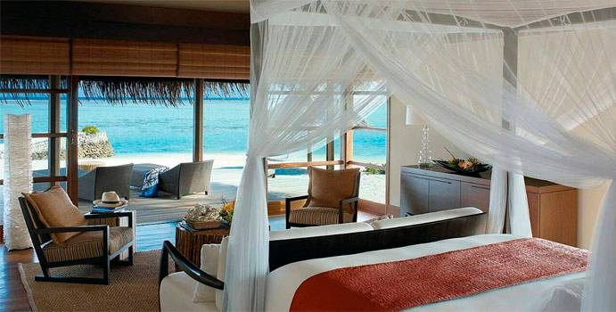 Meerblick, Terrasse, Two Bedroom Royal Beach Villa, Four Seasons Resort Maldives at Kuda Huraa