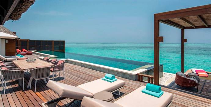 Sunrise Three Bedroom Water Suite with Pool, Four Seasons Resort Maldives at Kuda Huraa