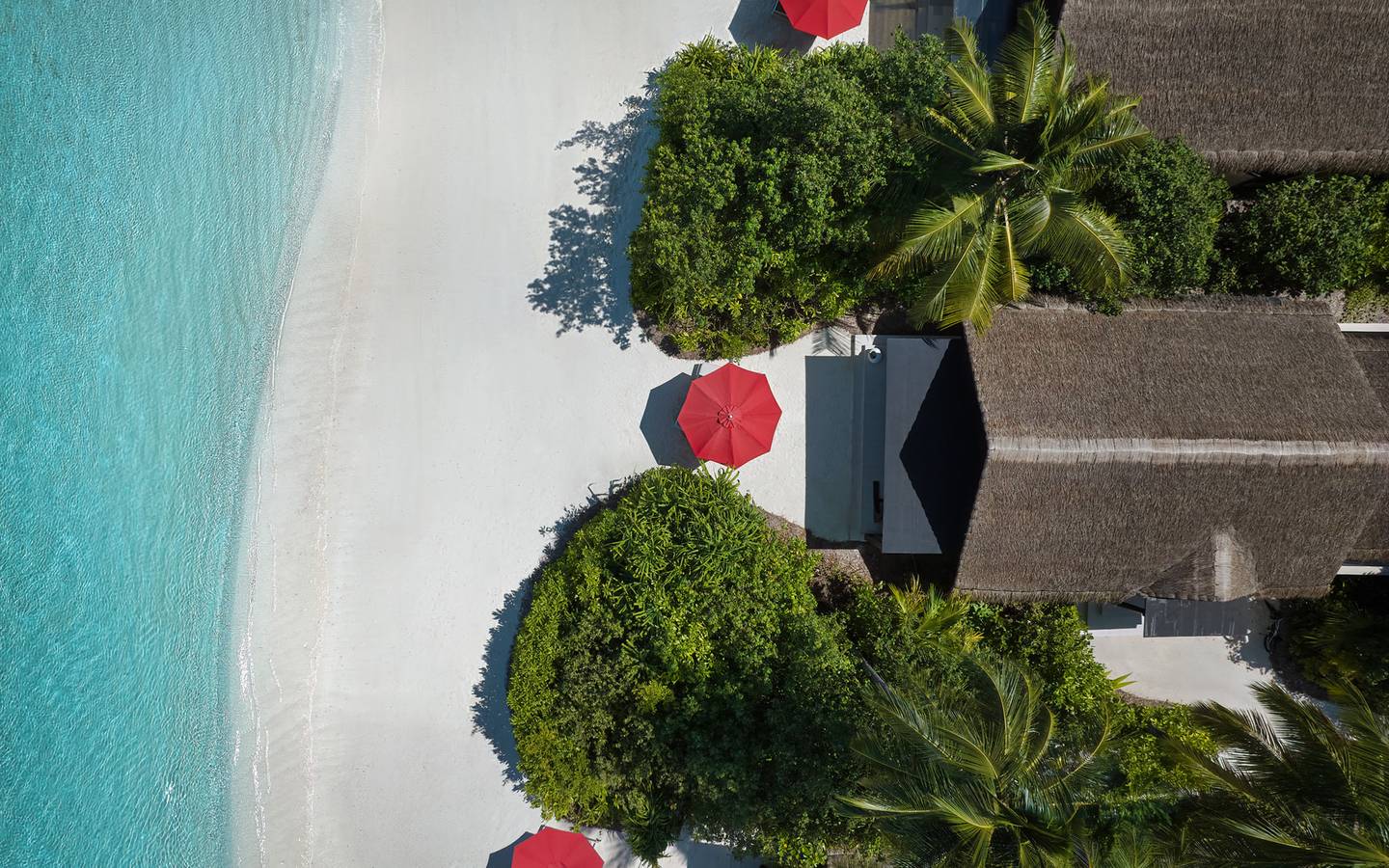 Niyama Private Islands - Deluxe Beach Villa Beach Front Aerial