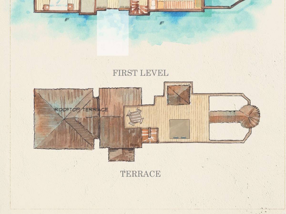 Gili Lankanfushi, Villa Suite, Grundriss
