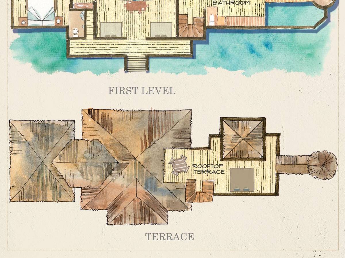 Gili Lankanfushi, Residence, Grundriss
