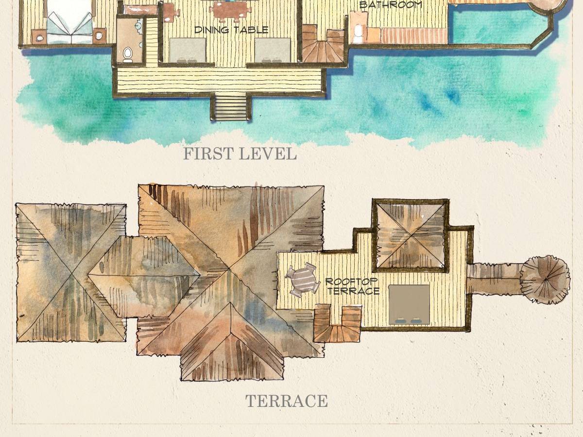 Gili Lankanfushi, Gili Lagoon Residence, Grundriss