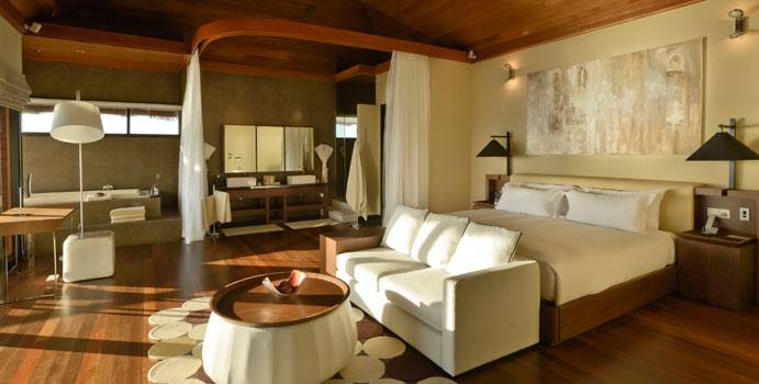 Schlafraum, Two Bedroom Ocean Pavilion with Pool, Huvafen Fushi Maldives