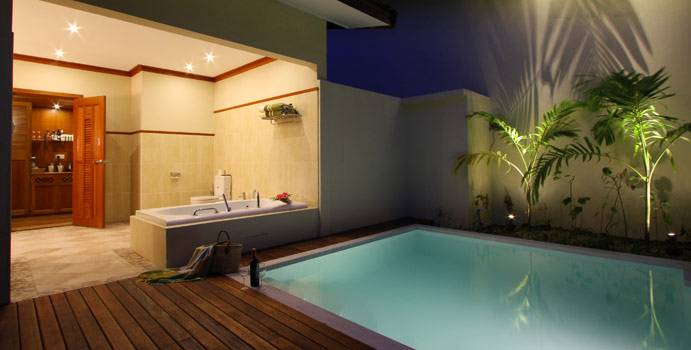 Pool bei Nacht, Garden Pool Villa, Kurumba Maldives