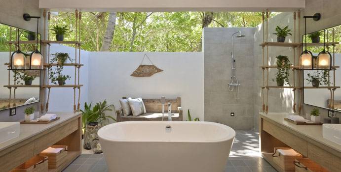 Bad, Beach Pool Villa, Grand Park Kodhipparu