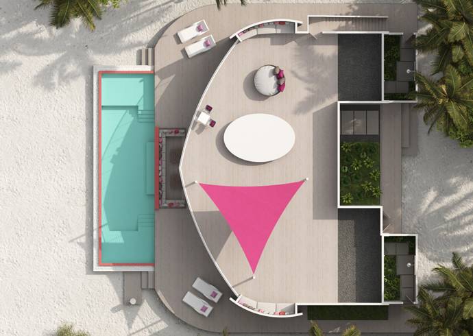 Floorplan, Two Bedroom Beach Residence, Jumeirah Maldives