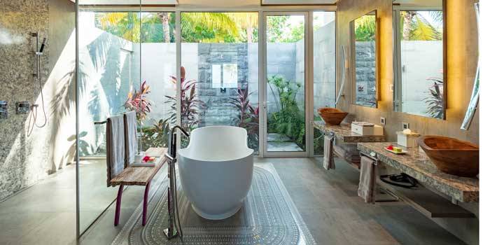 Badezimmer, Two Bedroom Beach Residence, Jumeirah Maldives